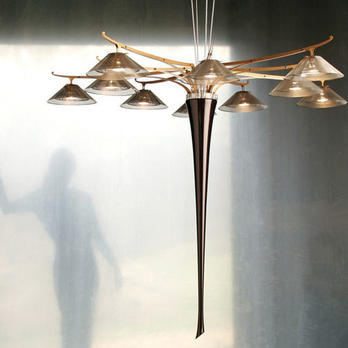 Contemporary chandelier - STELLA - David D'Imperio - bronze / stainless steel / aluminum