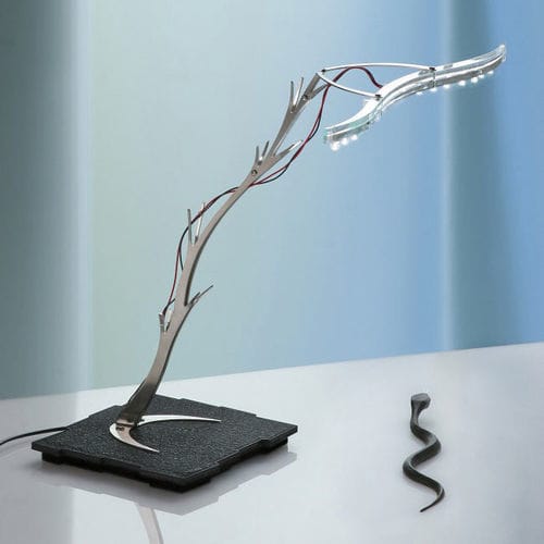 Table lamp - LA BREA - David D'Imperio - steel / stainless steel / acrylic