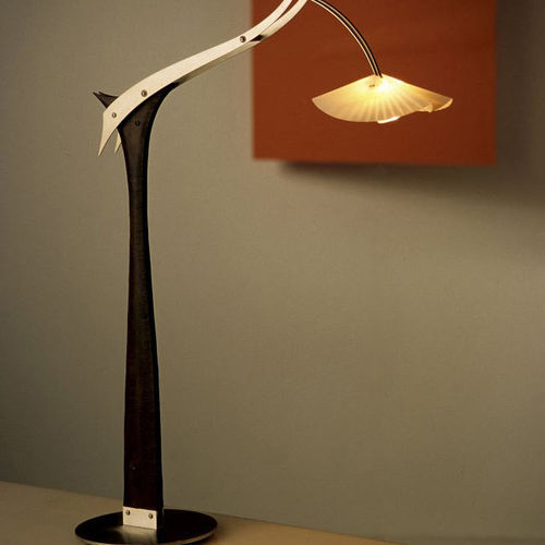 Table lamp - MATADOR - David D'Imperio - stainless steel / wood / polycarbonate