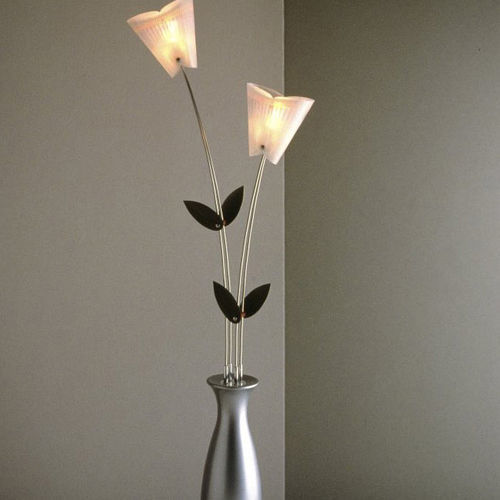 Table lamp - VIROSA - David D'Imperio - stainless steel / wood / polycarbonate