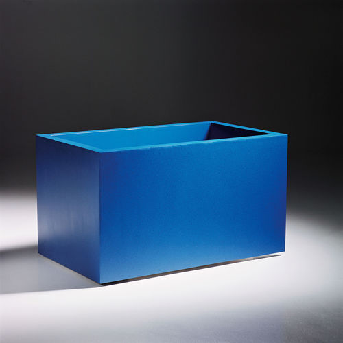 Freestanding bathtub - XS - DURAT - Solid Surface / Scandinavian style / blue