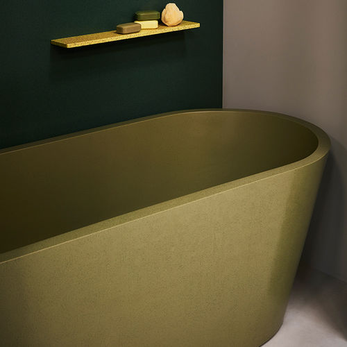 Oval bathtub - DURAT - free-standing / Solid Surface / resin