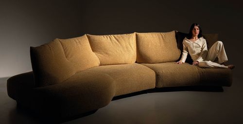 Modular sofa - ANYWHERE - edra - contemporary / steel / fabric