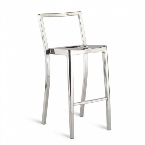 Contemporary bar stool - ICON : ICONBAR 30P  - emeco - aluminum base / stacking / commercial