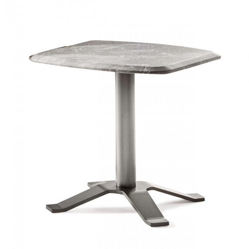 Contemporary side table - LULLABY  - ENRICO PELLIZZONI - marble / painted metal base / square