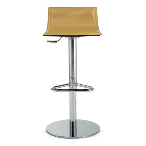 Contemporary bar chair MICAD ENRICO PELLIZZONI leather / metal