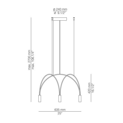 Modern ceiling light - Volta 3565 / 3566 - ESTILUZ - linear / aluminum / LED