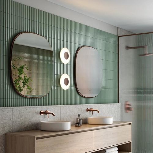Contemporary wall light - THALES 4080 - ESTILUZ - indoor / glass / round