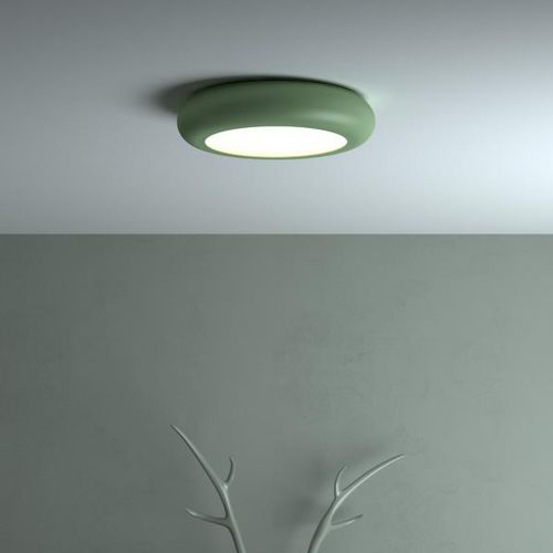 Contemporary ceiling light - EMMA : T-3400 / T-3401 - ESTILUZ - round / metal / acrylic
