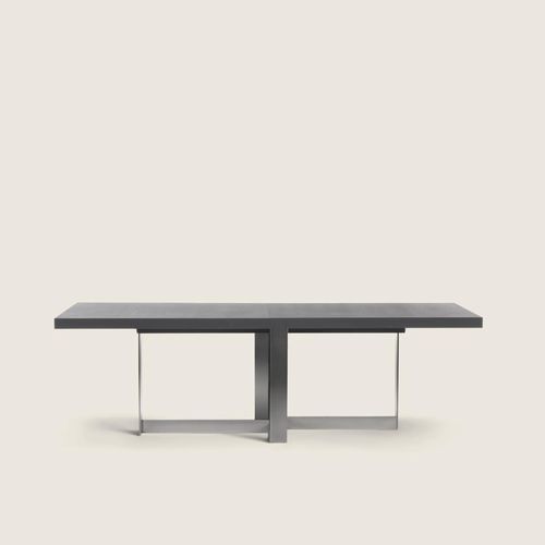 Contemporary dining table - JACQUES - FLEXFORM - metal / wood veneer / wenge