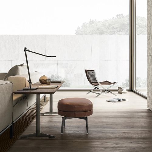 Contemporary ottoman - FEEL GOOD - FLEXFORM - polyurethane / thermoplastic / aluminum