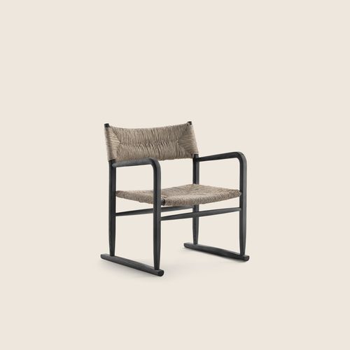 Contemporary armchair - KIM - FLEXFORM - natural fiber / rope / paper yarn