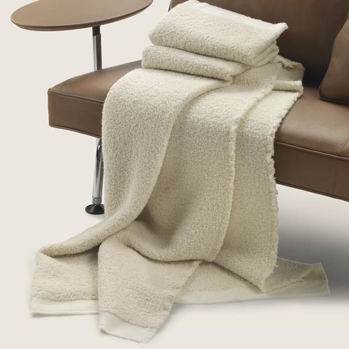 Wool throw blanket - VELA - FLEXFORM - Alpaca-wool / Merino wool / silk