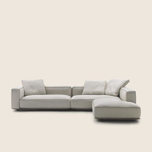 Modular sofa - GRANDEMARE - FLEXFORM - modern / feather / with armrests