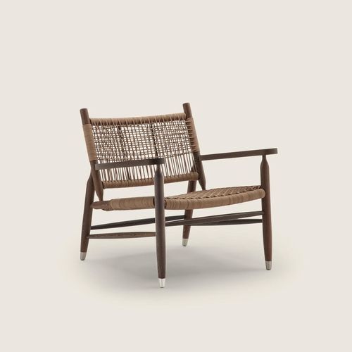 Contemporary armchair - TESSA S.H. - FLEXFORM - polyester fiber / solid wood / walnut