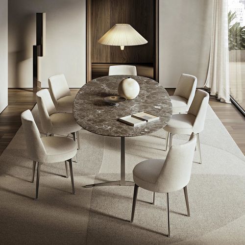 Contemporary dining table - FLY - FLEXFORM - thermoplastic / metal / walnut
