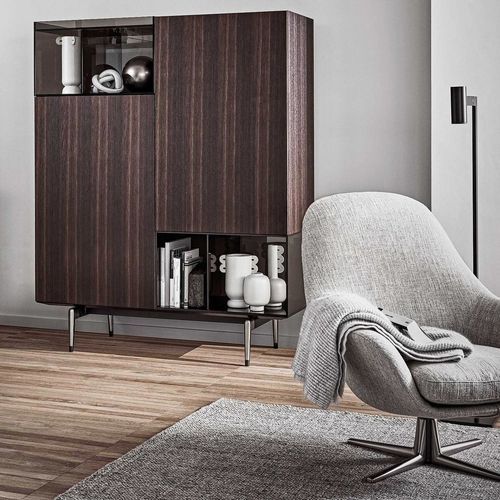 High sideboard - JEREMY - FLEXFORM - modern / aluminum / painted metal
