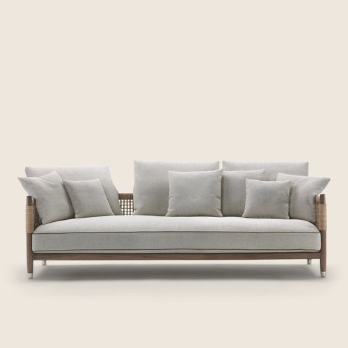 Contemporary sofa - PARKER - FLEXFORM - fabric / polyester fiber / with armrests