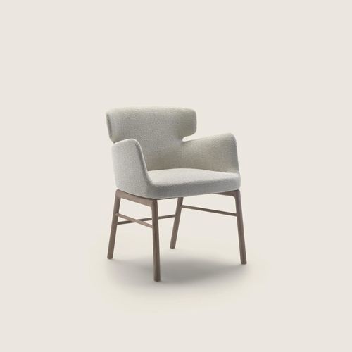 Contemporary dining chair - VESTA - FLEXFORM - indoor / polyurethane / metal