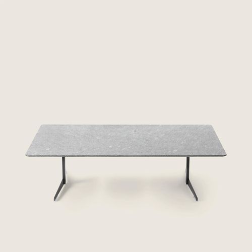 Modern coffee table - FLY - FLEXFORM - thermoplastic / stainless steel / marble