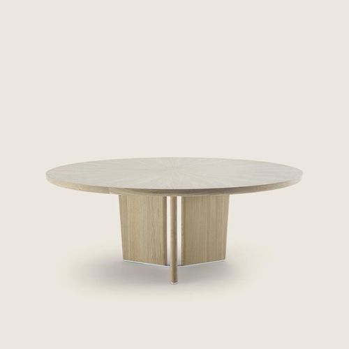 Modern dining table - MARQUIS - FLEXFORM - wood veneer / round / lazy susan