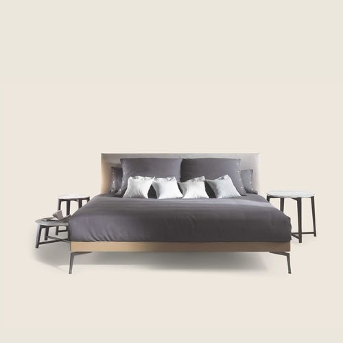 Double bed - FEEL GOOD - FLEXFORM - contemporary / with headboard / with upholstered headboard