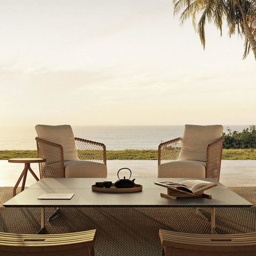 Modern armchair - OASIS - FLEXFORM - epoxy lacquered / powder-coated steel / steel
