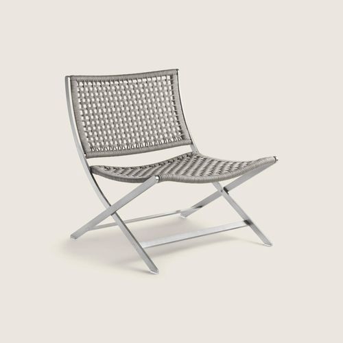 Modern armchair - PETER OUTDOOR - FLEXFORM - polyurethane foam / waterproof fabric / powder-coated steel