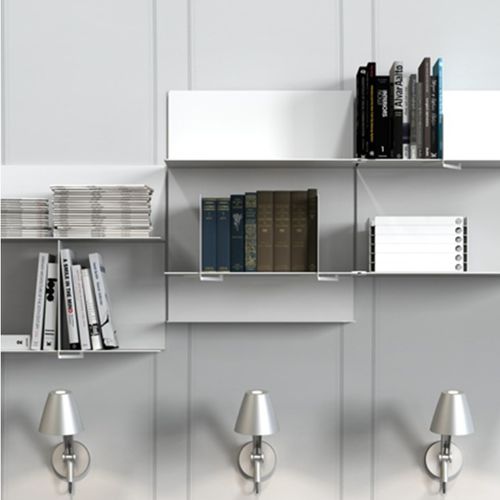 Contemporary magazine rack - U4033-W - Frost Design - home / aluminum / white