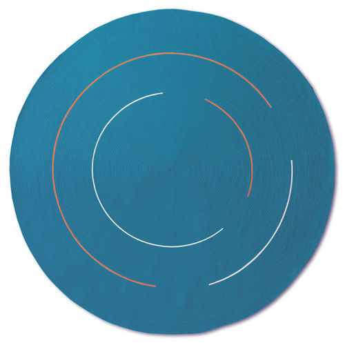 Contemporary rug - Hula Hoop - G.T.DESIGN - striped / technical yarn / round