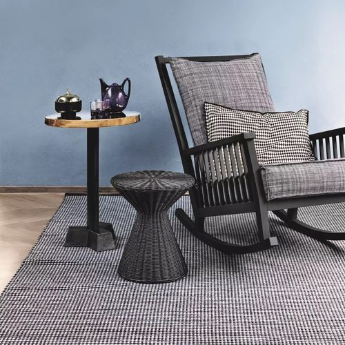 Original design side table - Bolla 12 - GERVASONI - resin wicker / wicker / resin wicker base