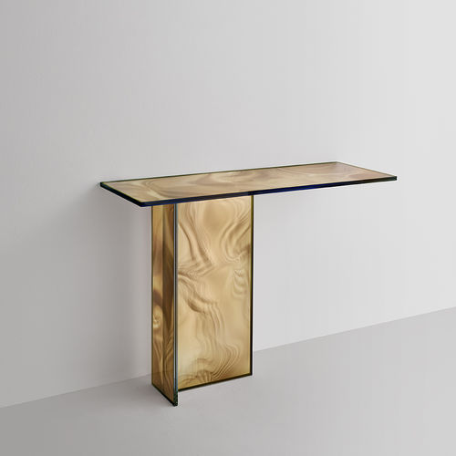 Contemporary sideboard table - LIQUEFY - GLAS ITALIA - crystal / rectangular / home