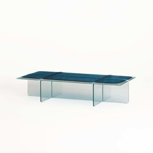 Modern coffee table - GLACIER - GLAS ITALIA - glass / glass base / square