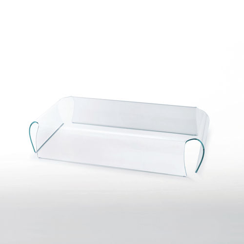 Contemporary coffee table - BENT - GLAS ITALIA - glass / curved / home
