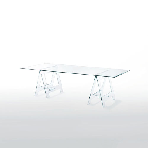 Contemporary desk - DON CAVALLETTO  - GLAS ITALIA - glass / by Jean-Marie Massaud