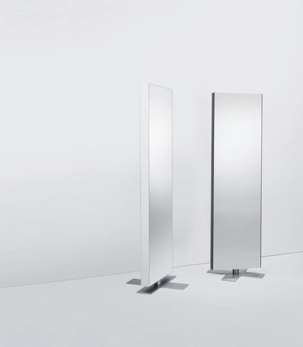 Free-standing mirror - GIANO - GLAS ITALIA - contemporary / rectangular / metal