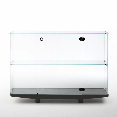 Contemporary display case - COLLECTOR  - GLAS ITALIA - ash