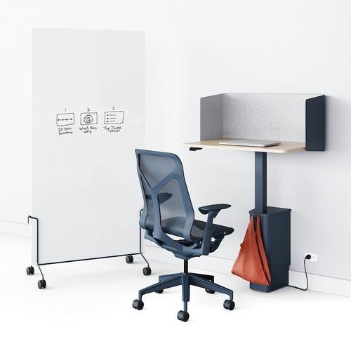 White board - OE1  - Herman Miller - free-standing / textile / on casters