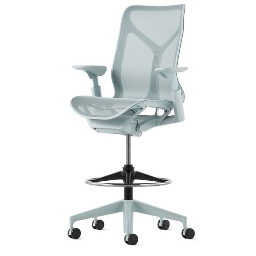 Contemporary office stool - COSM - Herman Miller - fabric / metal base / on casters