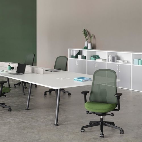 Contemporary office chair - LINO - Herman Miller - indoor / fabric / composite