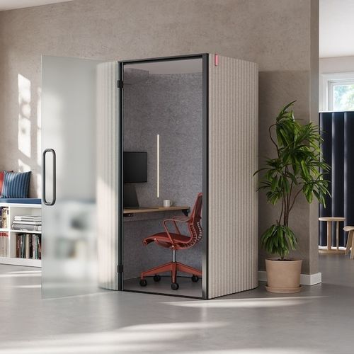 1 person privacy office space - BAY  - Herman Miller - fabric / glass