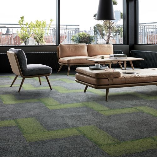 Carpet tile - COMPOSURE   - Interface - tufted / loop pile / structured