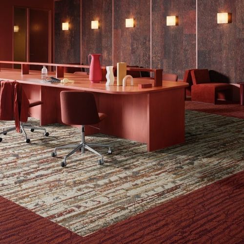 Commercial carpet - SHIFTING SEASONS - Interface - monochrome / multi-color / tile