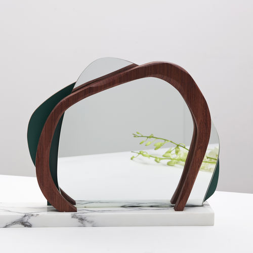 Table mirror - IKEBANA I - karen chekerdjian - contemporary / rosewood / copper