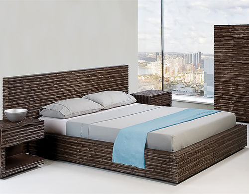 Double bed - KABUKI - Kenneth Cobonpue - contemporary / with headboard / bamboo