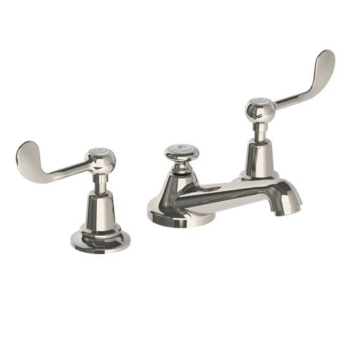 Double-handle washbasin mixer tap - CL 1220 - LEFROY BROOKS - countertop / nickel / bathroom