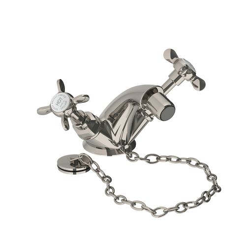 Double-handle bidet mixer tap - LBS 1199 - LEFROY BROOKS - countertop / nickel / bathroom