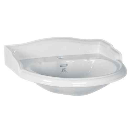 Wall-mounted washbasin - LB 7501 - LEFROY BROOKS - ceramic / semi-circular / 1-hole