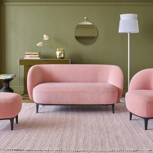 Contemporary sofa - SOUFFLOT - Ligne Roset - fabric / leather / with armrests