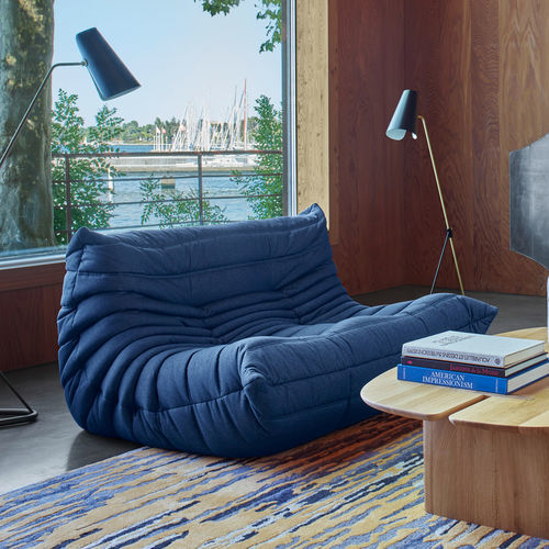 Contemporary sofa - TOGO - Ligne Roset - fabric / leather / with